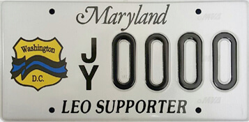 license plate supporter md